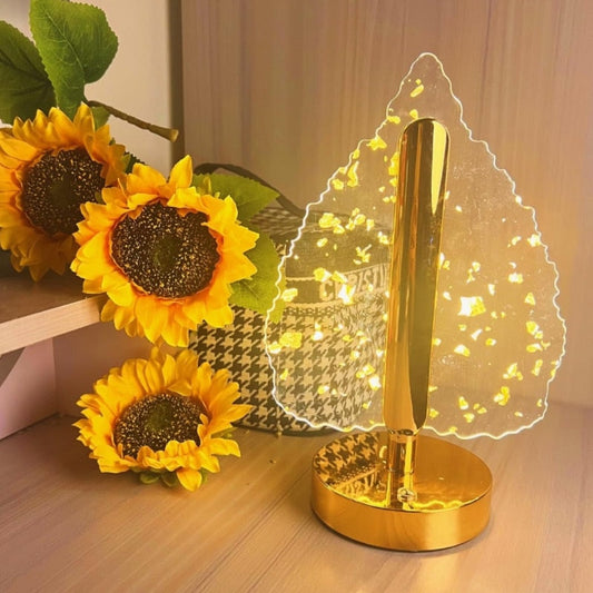 Lampă decorativă în formă de frunză, LED 3 culori, reîncărcabilă USB - 2