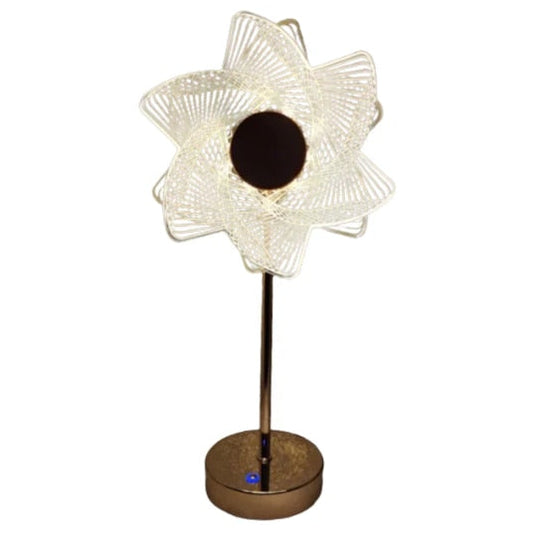 Lampă decorativă Sun Flower Aurie cu Lumină Caldă și Rece - 1