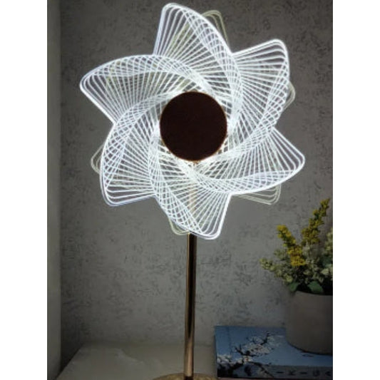 Lampă decorativă Sun Flower Aurie cu Lumină Caldă și Rece - 2