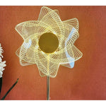 Lampă decorativă Sun Flower Aurie cu Lumină Caldă și Rece - 6