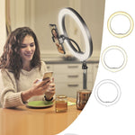 Lampă LED Circulară Ring Light 25cm cu Trepied 220cm și Suport Telefon - 5