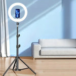 Lampă LED Circulară Ring Light 25cm cu Trepied 220cm și Suport Telefon - 6