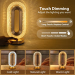 Lampă LED Decorativă, Veioză Cristal Acrilic cu Touch, 3 Culori, Reîncărcabilă - 3