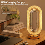 Lampă LED Decorativă, Veioză Cristal Acrilic cu Touch, 3 Culori, Reîncărcabilă - 4