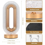 Lampă LED Decorativă, Veioză Cristal Acrilic cu Touch, 3 Culori, Reîncărcabilă - 5