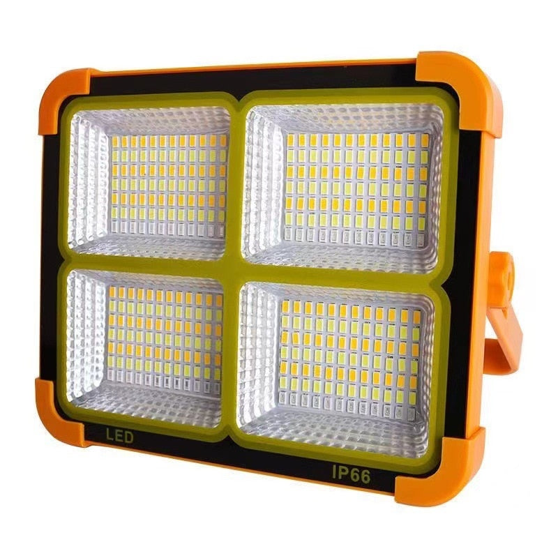 Lampă LED Portabilă Solară 100W, Baterie 2400mAh, Suport Multifuncțional - 1