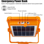 Lampă LED Portabilă Solară 100W, Baterie 2400mAh, Suport Multifuncțional - 4