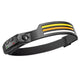 Lanternă de cap LED cu 3 benzi COB, Senzor de Mișcare și Acumulator USB