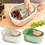 Mașină de spălat fructe și legume manuală, cu strecurătoare, ABS, 34cm - 4
