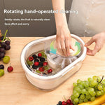 Mașină de spălat fructe și legume manuală, cu strecurătoare, ABS, 34cm - 6