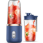 Mini Blender Electric Portabil 80W, Acumulator, 6 Lame 3D, 400ml - 1