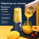 Mini Blender Electric Portabil 80W, Acumulator, 6 Lame 3D, 400ml - 2