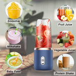 Mini Blender Electric Portabil 80W, Acumulator, 6 Lame 3D, 400ml - 4