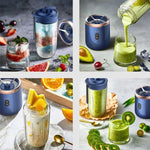 Mini Blender Electric Portabil 80W, Acumulator, 6 Lame 3D, 400ml - 5