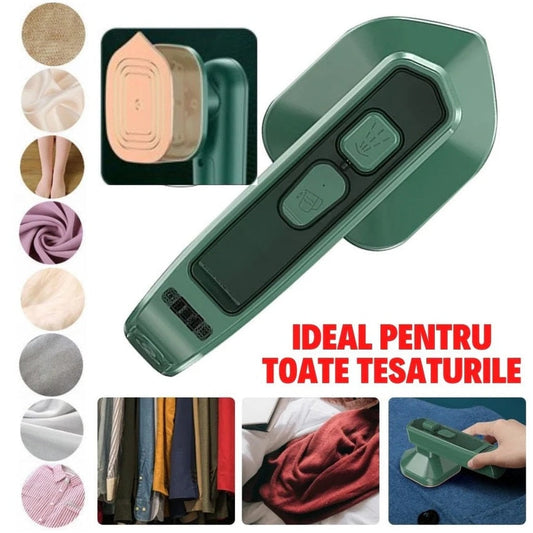 Mini Fier de Călcat Portabil 2 în 1, Călcat Uscat și Umed, 30W - 2