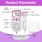 Monitor fetal portabil Doppler cu ecran LCD, 3.0 MHz, Roz - 5