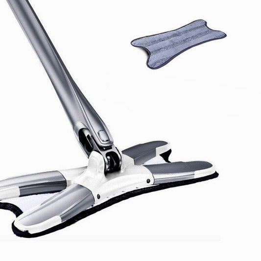 Mop Plat cu Sistem de Stoarcere și 4 Lavete, Mâner Telescopic 140cm - 1