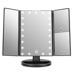Oglindă de Machiaj cu LED, Touch Screen și Mărire, 22 Lumini, Negru - 1