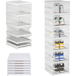 Organizator Pantofi cu 6 Sertare Rabatabile, Plastic Transparent, 105 cm - 1