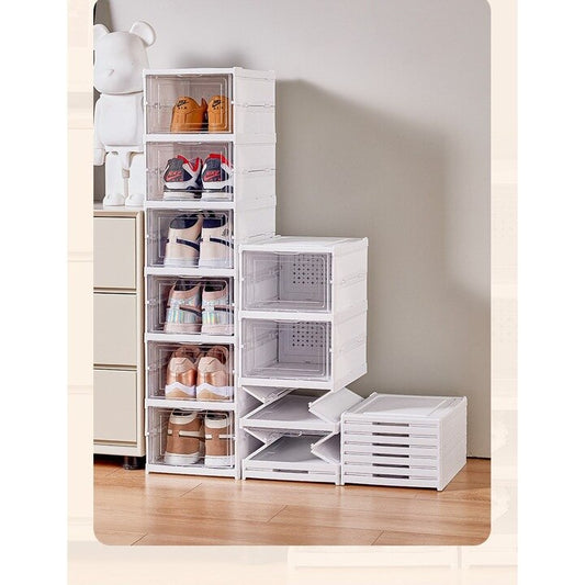 Organizator Pantofi cu 6 Sertare Rabatabile, Plastic Transparent, 105 cm - 2