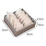 Organizator Sertar Haine și Lenjerie, Set 2 Bucăți, 32x32x11cm, Gri - 3