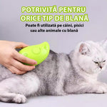 Perie 3 în 1 cu Aburi pentru Animale de Companie, Reîncărcabilă USB, Verde - 2
