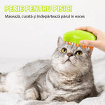Perie 3 în 1 cu Aburi pentru Animale de Companie, Reîncărcabilă USB, Verde - 3