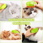Perie 3 în 1 cu Aburi pentru Animale de Companie, Reîncărcabilă USB, Verde - 5