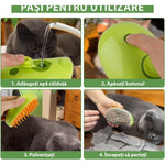 Perie 3 în 1 cu Aburi pentru Animale de Companie, Reîncărcabilă USB, Verde - 6