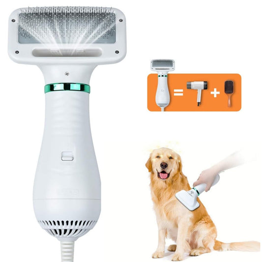 Perie Electrică 2 în 1 pentru Animale - Uscare și Descurcare Blană - 1