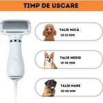 Perie Electrică 2 în 1 pentru Animale - Uscare și Descurcare Blană - 4