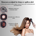Perie Electrică pentru Masaj Capilar cu Aplicator Uleiuri și Lumină Roșie - 3
