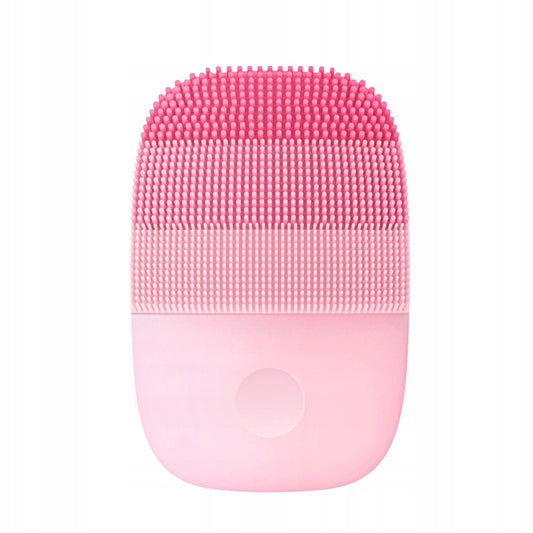 Perie facială sonică din silicon pentru curățare profundă, roz, 10x4cm - 1