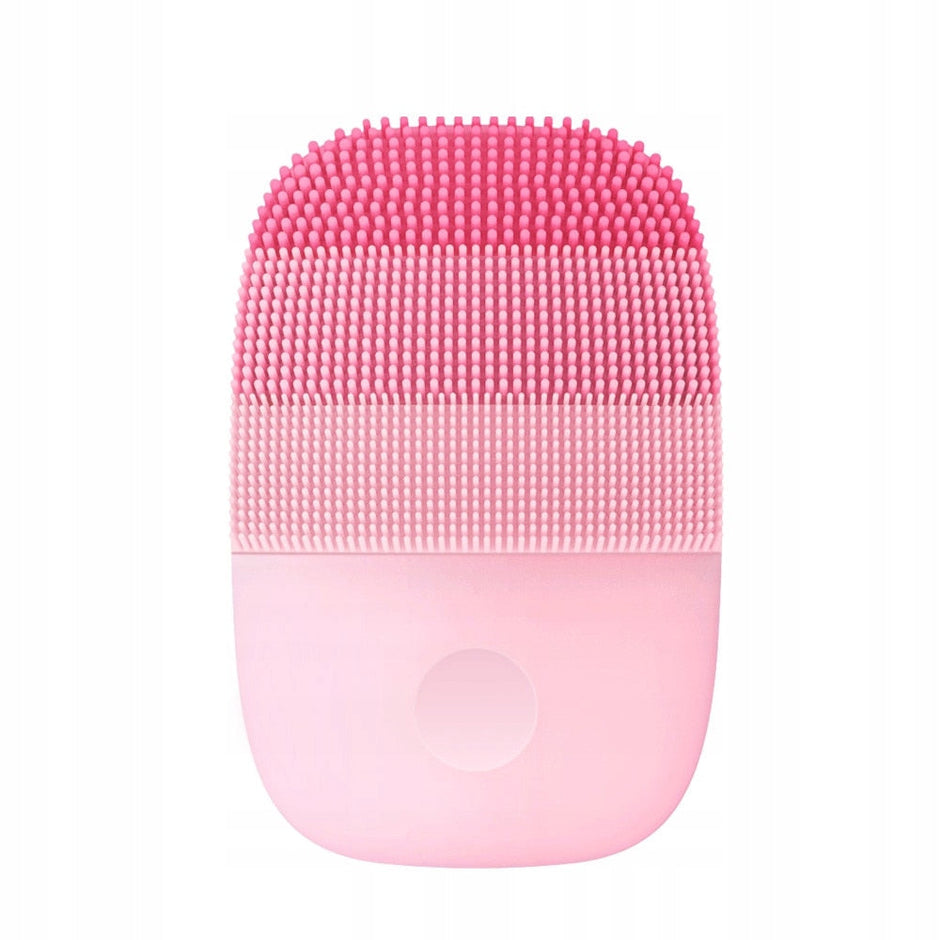 Perie facială sonică din silicon pentru curățare profundă, roz, 10x4cm - 1
