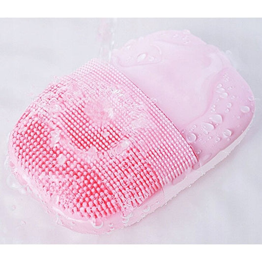 Perie facială sonică din silicon pentru curățare profundă, roz, 10x4cm - 2