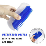 Perie pentru îngrijirea pisicilor, plastic, îndepărtare păr, 13cm, Albastru - 6