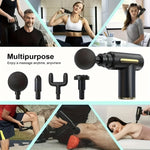 Pistol de Masaj Portabil cu 6 Viteze, Negru - Relaxare Musculară - 4
