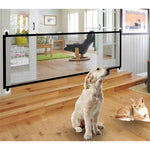 Poartă de siguranță pentru câini, Extensibilă 110-180 cm, Mesh Negru - 3