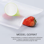 Pungi Vidat Gofrate 20x30 cm, Set 100 Bucăți, Reutilizabile, Fără BPA - 5