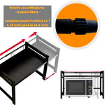 Raft Metalic Ajustabil pentru Cuptor cu Microunde, Negru, 2 Niveluri - 3