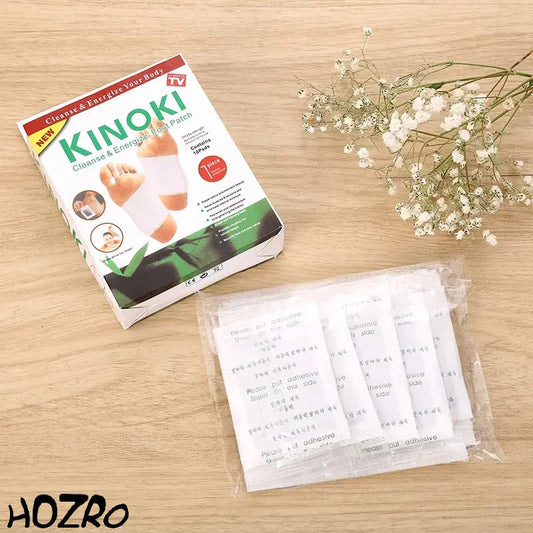 Set 100 Plasturi Kinoki pentru Detoxifiere, Acțiune Rapidă pe Tălpi - 2