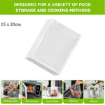 Set 100 Pungi Pentru Vidat Alimente, 15x20 cm, Reutilizabile, Fără BPA - 6