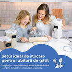 Set 24 Recipiente pentru Alimente Uscate, Capace Etanșe și Etichete - 3