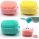 Set 3 perii de baie din silicon cu dispenser pentru șampon, pentru animale de companie