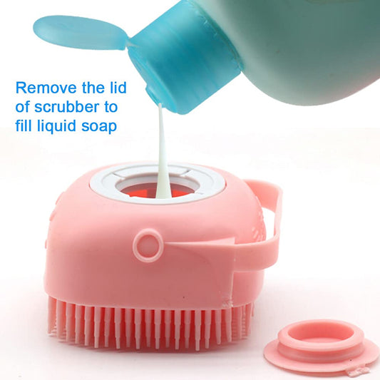 Set 3 Bureți de Baie din Silicon cu Dispenser Săpun, Piele Sensibilă - 2