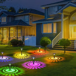 Set 6 Lămpi Solare Pentru Alee, Dual Mode (Alb Cald / Multicolor), 15x5cm - 3