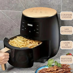 Set Friteuză cu Aer Cald 4.5L, 1400W și 100 Bucăți Hârtie Copt - 5