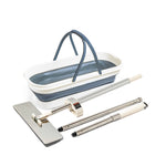 Set Mop Plat Profesional cu Sistem de Stoarcere și Găleată Pliabilă, 36 cm - 1