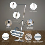 Set Mop Plat Profesional cu Sistem de Stoarcere și Găleată Pliabilă, 36 cm - 4