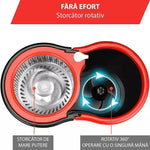 Set mop rotativ și găleată cu stoarcere din oțel, 5 rezerve - 3